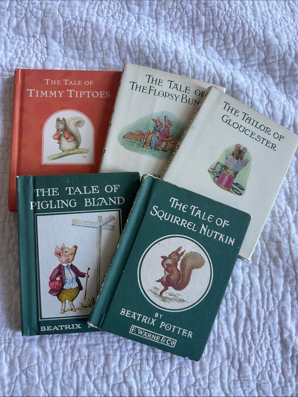 Beatrix Potter Miniature Tale Book Set - Green & Cream Covers